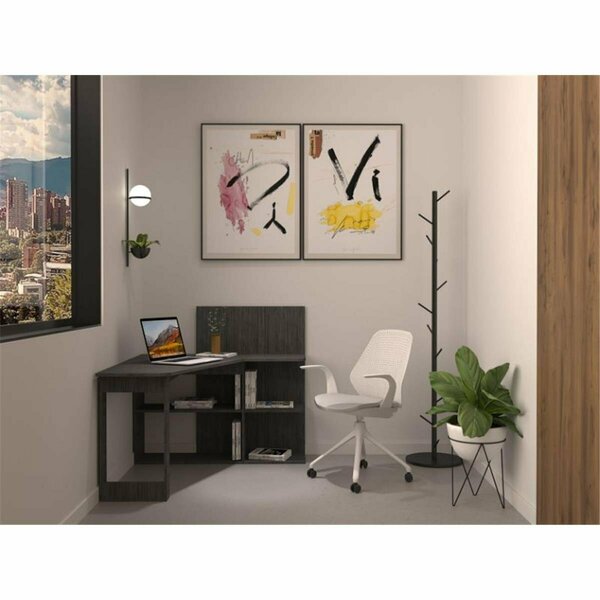 Depot E-Shop Kairi Writing Computer Desk, Smokey Oak DE-ELI5712